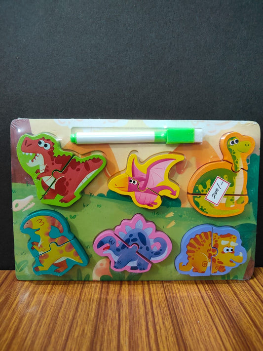 2 IN 1 2 PIECE CHUNKY PUZZLE WITH WRITING BOARD