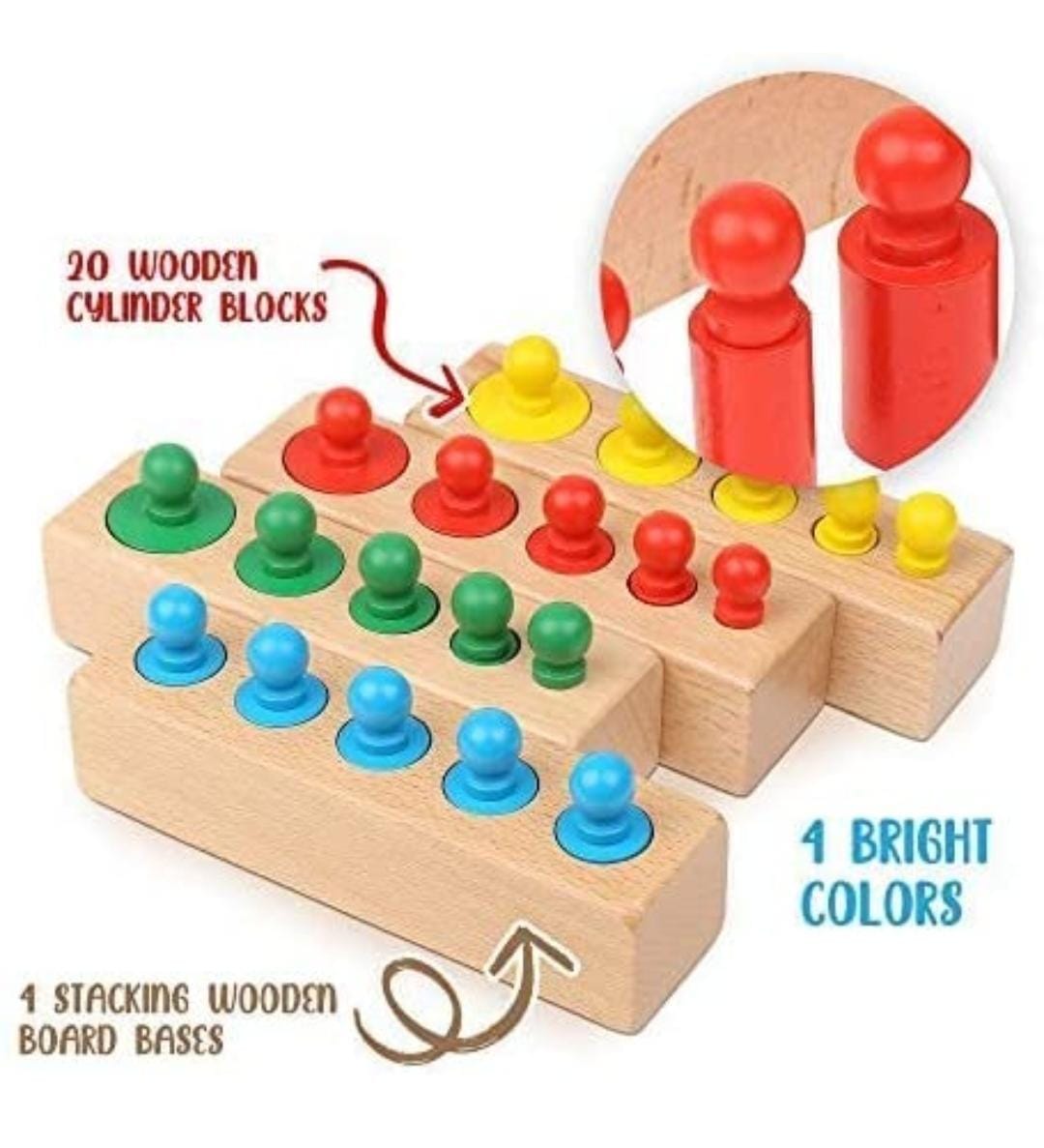 KNOBBED CYLINDER BLOCKS(COLOUR)