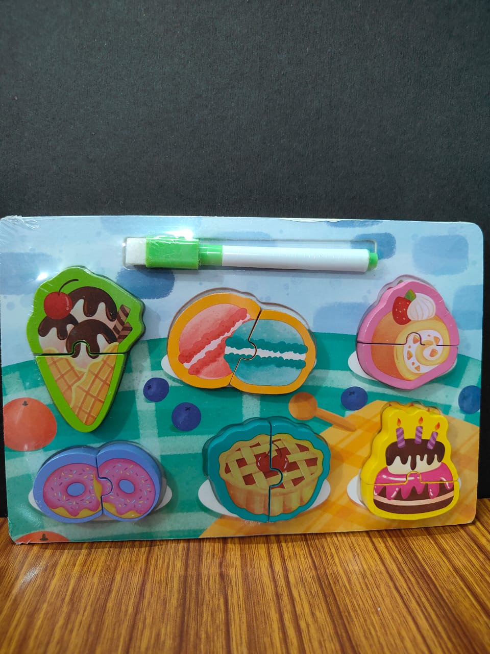 2 IN 1 2 PIECE CHUNKY PUZZLE WITH WRITING BOARD