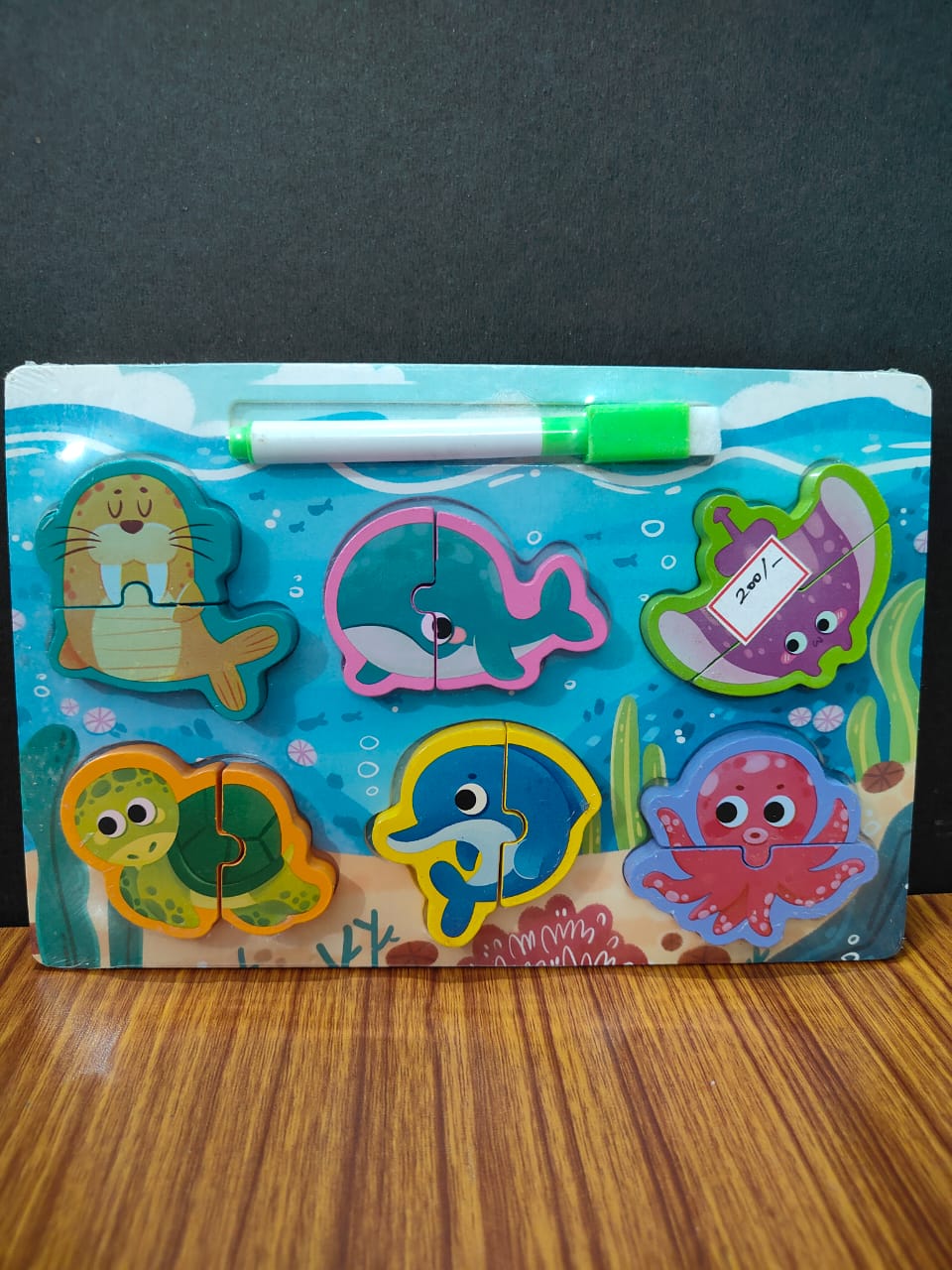 2 IN 1 2 PIECE CHUNKY PUZZLE WITH WRITING BOARD