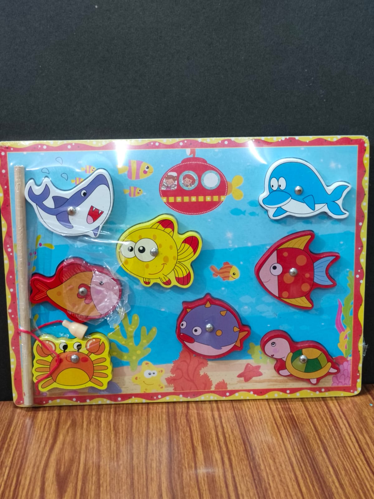 2 IN ONE CHUNKY PUZZLE WITH MAGNETIC FISHING