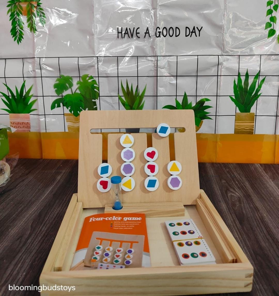 TWO IN ONE FOUR COLOUR &SHAPES LOGIC MAZE