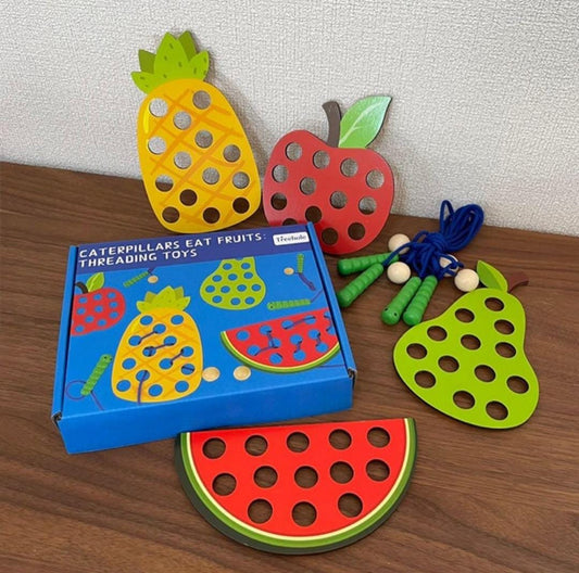 CATERPILLAR EAT FRUITS THREADING TOYS