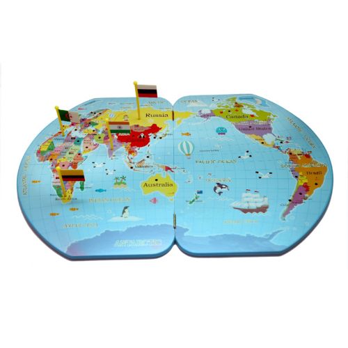 WORLD MAP WITH FLAGS