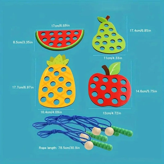 CATERPILLAR EAT FRUITS THREADING TOYS