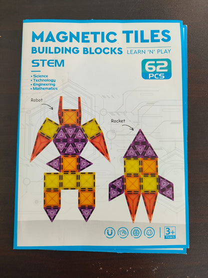 MAGNETIC TILES 62 PIECES