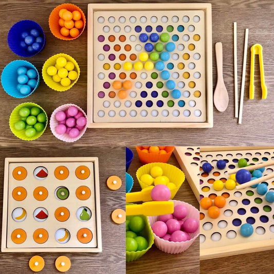 2 IN  ONE BEADED MEMORY GAME