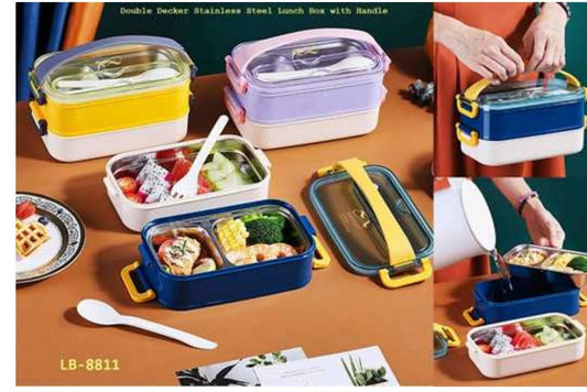 DOUBLE COMPARTMENT PARTITION LUNCH BOX(IONSULATED)